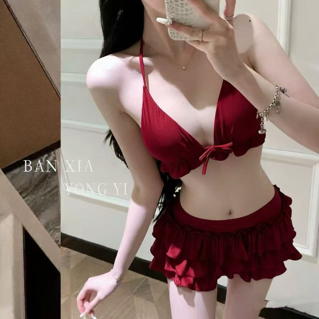 Set Áo 2 Mảnh 3 Chi Tiết  Kiểu Chân Váy Bèo 2 Tầng  Cá Tính❤️(hàng order 7-10n)