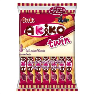 Bánh Xốp Akiko Oishi  Mix 5 Vị ( Bịch 20 Que) - Lưu ý: Vị Dâu10 Que