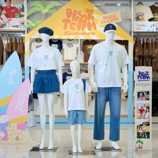 [DREAM TEAM] Áo thun gia đình ba mẹ bé, đồng phục YODY thêu họa tiết tràn MCTS26S035 TCTS26S005 WCTS26S019