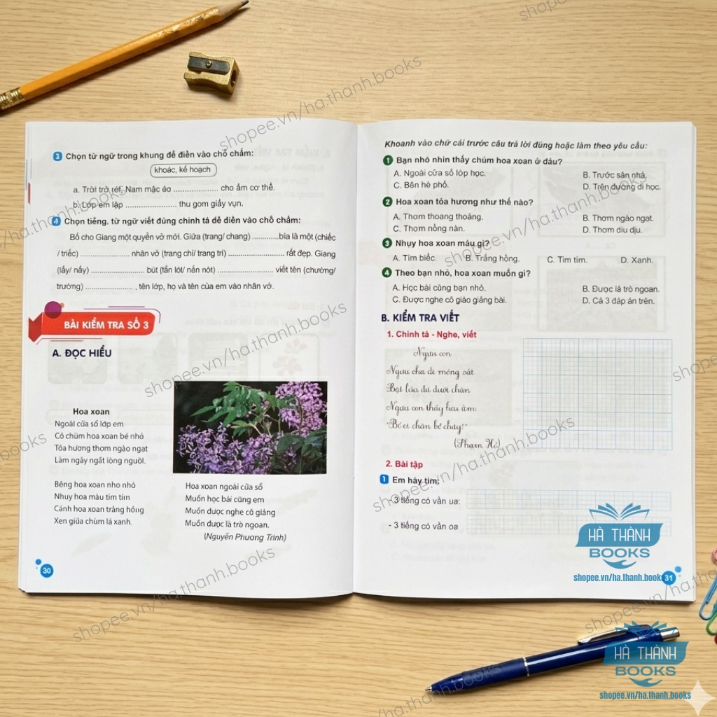 Sách Ôn Hè Lớp 1 - Bộ 2 Cuốn Toán Lớp 1 & Tiếng Việt Lớp 1 Theo Chương Trình SGK Mới Nhất