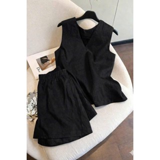 GB09 - Bộ Đồ Nữ Vải Đũi Sát Nách - Set Đồ Bộ Nữ Mặc Nhà Quần Short Trẻ Trung, Thanh Lịch.