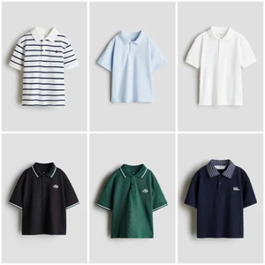 Áo phông cộc tay polo bé trai lớn HM Auth (18/24m, 2/4y 4/6y 6/8y 8/10y)