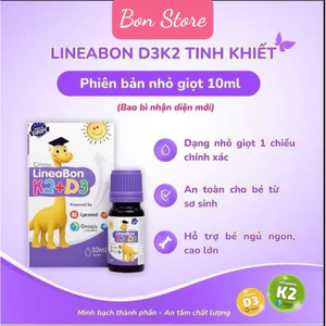 D3K2 Lineabon bổsung vitamind3 cho trẻ sơ sinh, giúp hấp thụ canxi, tăng chiều cao