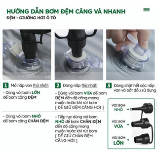 Giường Hơi Ô Tô Cao Cấp  Nệm Ngủ Sau Xe Cho Gia Đình Đi Phượt, Du Lịch Dã Ngoại