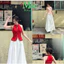 QC_ Set váy dài, set nữ mặc Tết áo cổ yếm nơ cổ nút Tapta Nhung mix chân váy dài Lụa 100D có lót