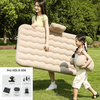 Giường Hơi Ô Tô Cao Cấp  Nệm Ngủ Sau Xe Cho Gia Đình Đi Phượt, Du Lịch Dã Ngoại