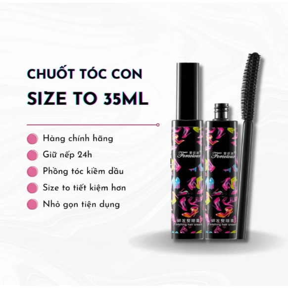 Mascara Chuốt Tóc Con Forcolour Tạo Kiểu Vào Nếp, Giữ Nếp, Làm Gọn Tóc Con Cho Nam & Nữ