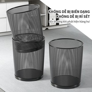 Thùng rác lưới thép màu đen,công nghệ nướng kim loại,giỏ đựng giấy vụn văn phòng,phòng ngủ HomieTech