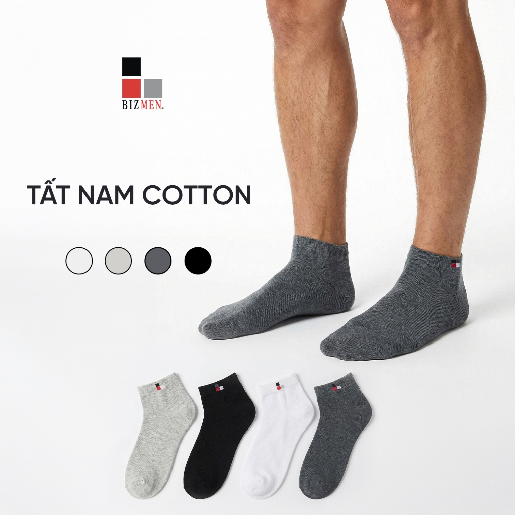 Vớ nam cổ trung Bizmen Compact Cotton cao cấp, thoáng khí, khử mùi tốt BSC013