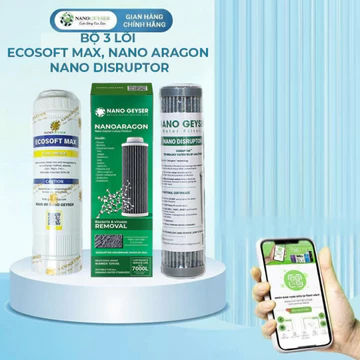 Bộ 3 lõi lọc nước 123 dùng cho máy Geyser 4, Geyser 8