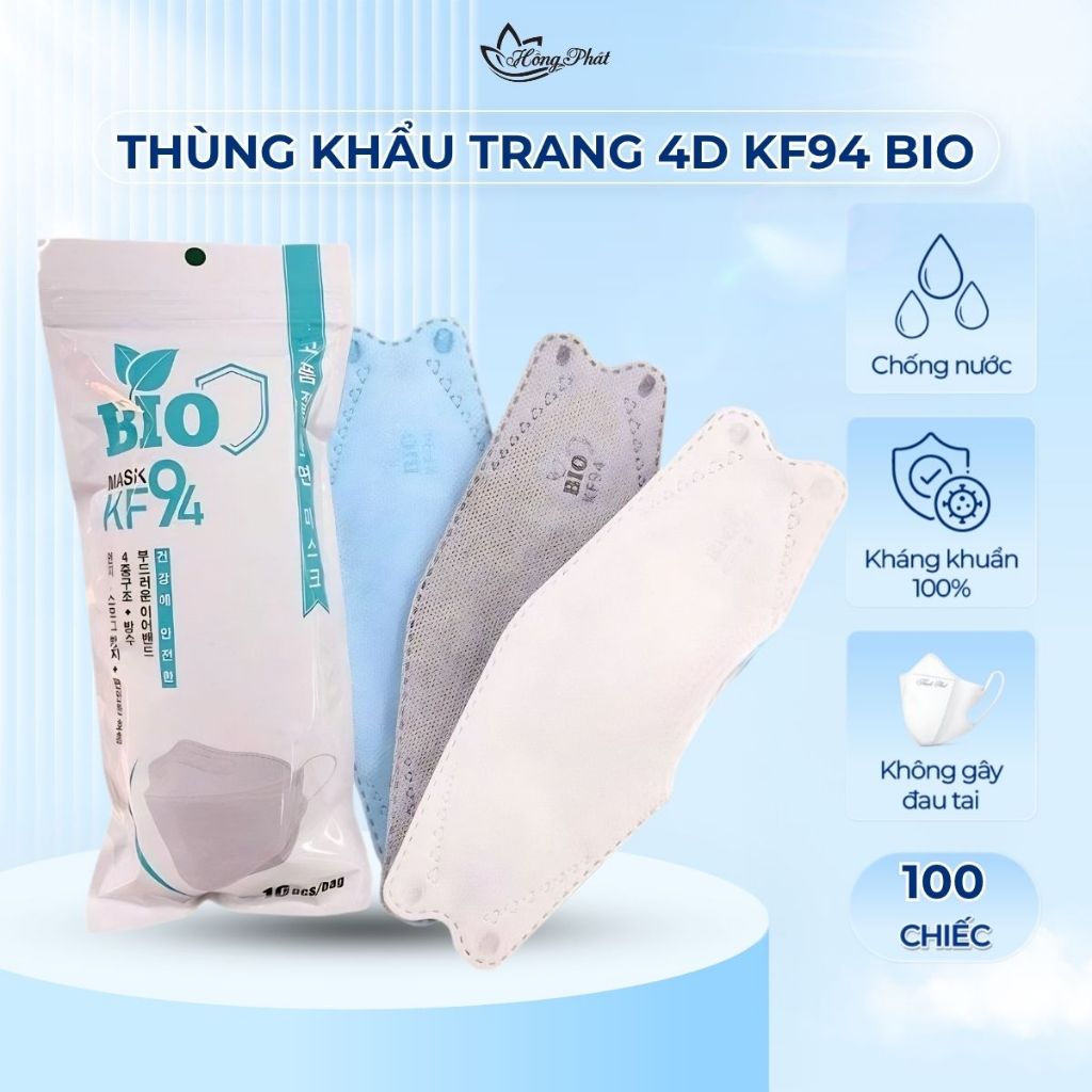 THÙNG KHẨU TRANG 4D KF94 ÔM SÁT MẶT LỌC BỤI BẨN