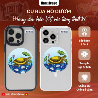 Ốp Lưng Điện Thoại Han icase Cho iPhone 12/13/14/15/16/17 Chống Sốc, In Thủ Công Cụ Rùa Hồ Gươm