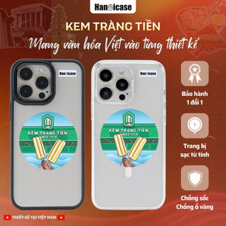 Ốp Lưng Điện Thoại Han icase Cho iPhone 12/13/14/15/16/17 Độc Quyền Chống Sốc, Ố Vàng Kem Tràng Tiền