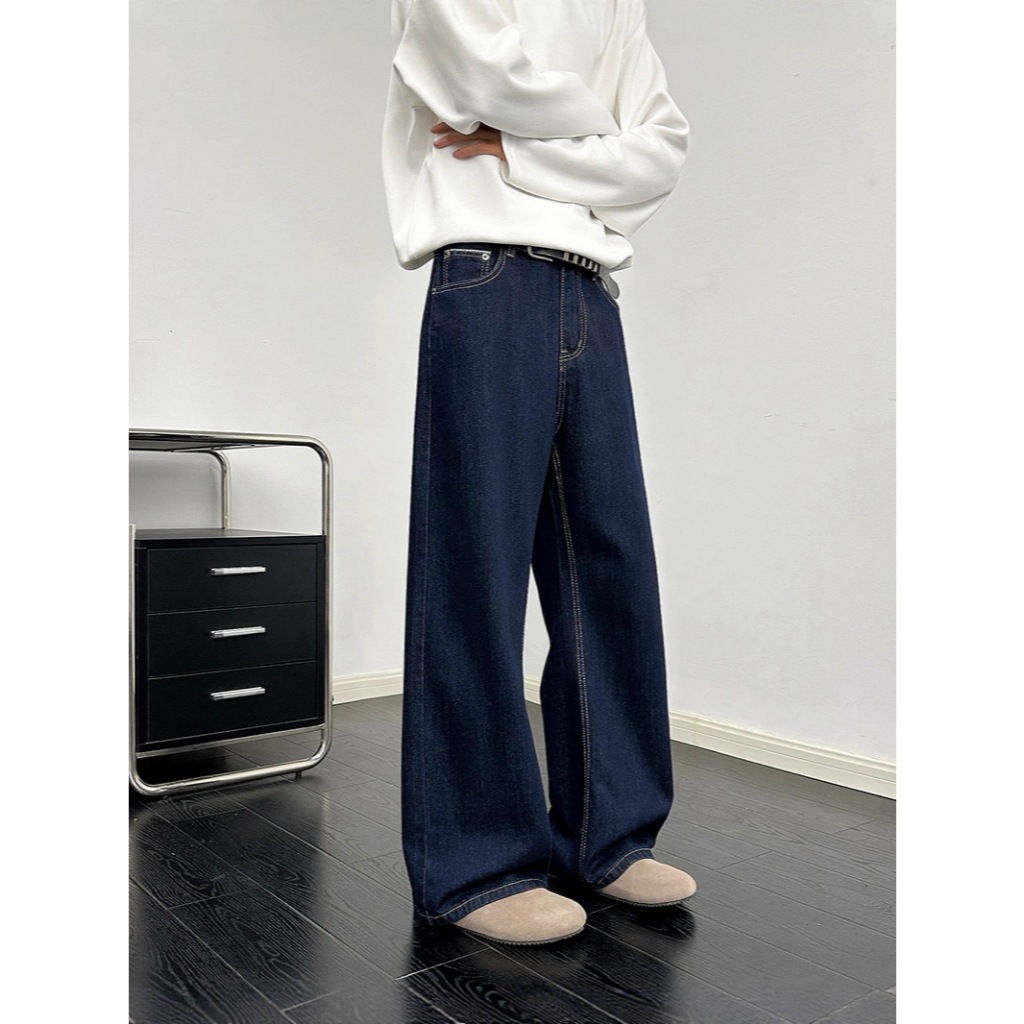 [Deal Hàng Mới] Quần Jean Suông Nam FABUMAN Màu Nâu cạp cao chất bò Jean Mềm dáng rộng phối basic | BigBuy360 - bigbuy360.vn
