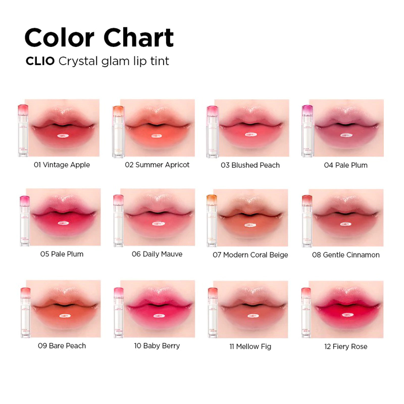 [Săn Sale] Son Tint Bóng Clio Crystal Glam Tint 3.4g