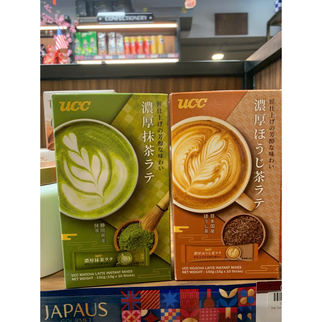 Bột Trà Latte Hòa Tan UCC Nhật Bản 150g - Vị Matcha/Hojicha JAPAUS GOURMET