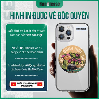 Ốp Lưng Điện Thoại Han icase Chống Sốc, Chống Ố Vàng Hình Gánh Hoa Cho iPhone 12 13 14 15 16 17