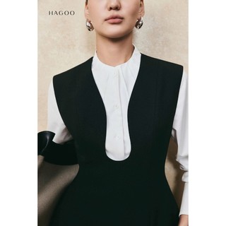 Áo gile peplum cổ U HAGOO thanh lịch công sở [A8055]