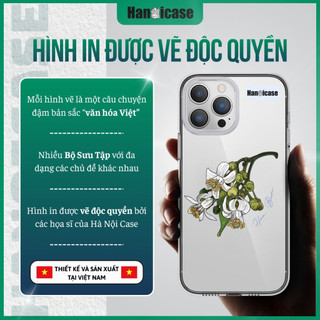 Ốp Lưng Điện Thoại Han icase Cho iPhone 12 13 14 15 16 17 Chống Sốc 2.5m, Ố Vàng Lâu Dài Hoa Bưởi