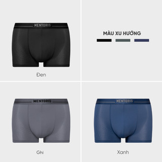 COMBO 3 Quần Lót Boxer Nam MENTORIS Vải Thun Lạnh, Lớp Lót Kháng Khuẩn, Thoáng Mát Dễ Chịu CB3MBX08