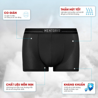 COMBO 3 Quần Lót Boxer Nam MENTORIS Vải Thun Lạnh, Lớp Lót Kháng Khuẩn, Thoáng Mát Dễ Chịu CB3MBX08