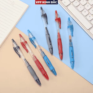 20 Bút Bi Gel Nước Đủ 3 Màu Cơ Bản Xanh, Đen, Đỏ. Ngòi 0.5mm, Có Tay Cầm Đệm Cao Su Mềm.