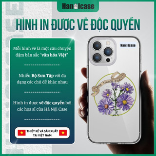 Ốp Lưng Điện Thoại Han icase Cho iPhone 12 13 14 15 16 17 Dày Dặn Chống Sốc, Ố Vàng Hoa Thạch Thảo
