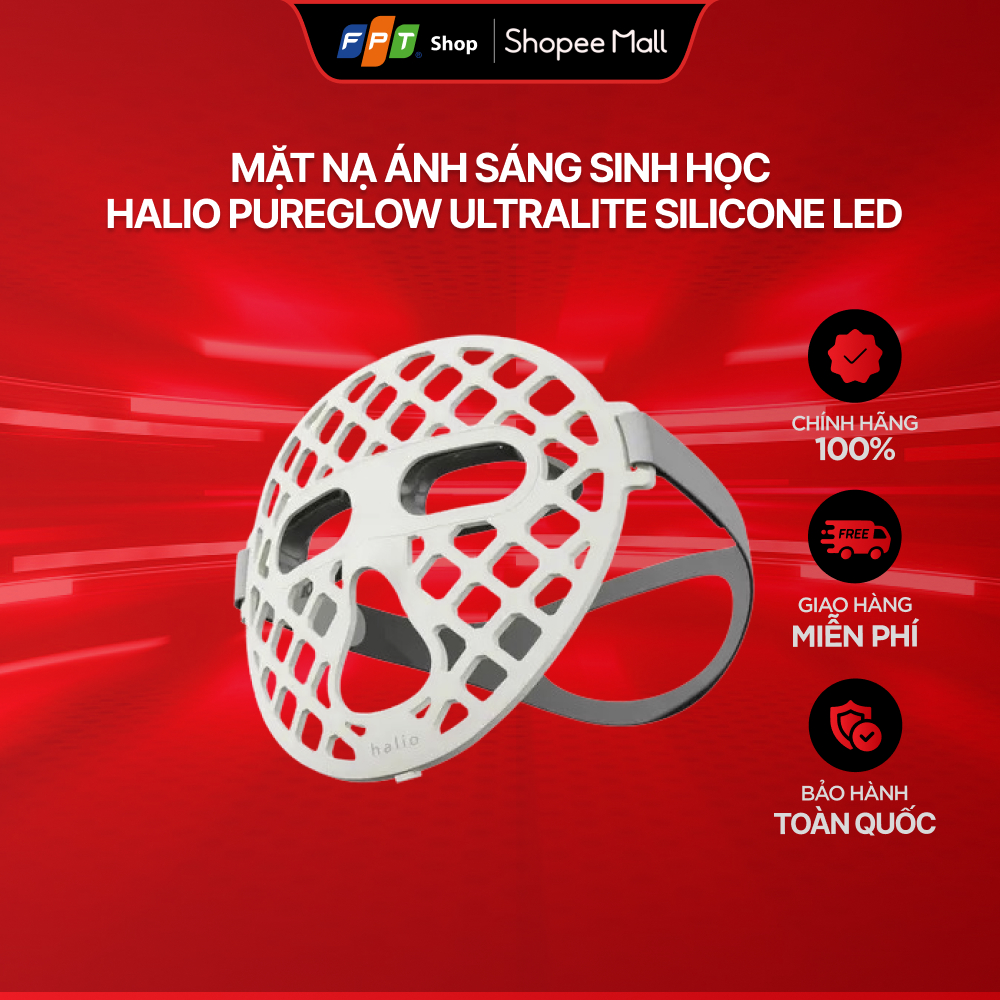 Mặt nạ ánh sáng sinh học Halio PureGlow Ultralite Silicone LED
