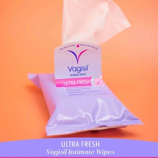 Khăn Ướt Phụ Khoa Vagisil Ultra Fresh Intimate Wipes Vệ Sinh Vùng Kín Nữ, Khử Mùi 24h, Làm Sạch