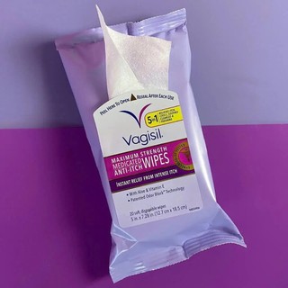 Khăn Ướt Phụ Khoa Vagisil Ultra Fresh Intimate Wipes Vệ Sinh Vùng Kín Nữ, Khử Mùi 24h, Làm Sạch