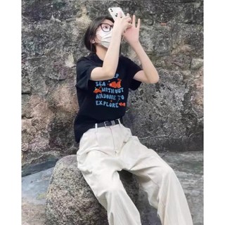 Áo Baby Tee In Hình Cá Vàng DEEP THE SEA  Xinh Xắn, Chất Liệu Cotton Mềm Mại Thấm Hút Mồ Hôi