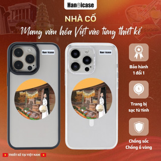 Ốp Lưng Điện Thoại Han icase Cho iPhone 12 13 14 15 16 17 Chống Sốc, Chống Ố Vàng In Thủ Công Nhà Cổ