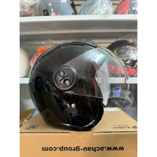 XÃ KHO NÓN  3/4 Hàng nhập theo xe scoopy Đen bóng kính ngắn(size L 55-58cm)