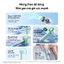 Quạt Cầm Tay Vention 100 Cấp Độ Gió, Gập 90°, Pin 3000mAh 8H, LED Hiển Thị, Motor 13000RPM, Đeo Cổ