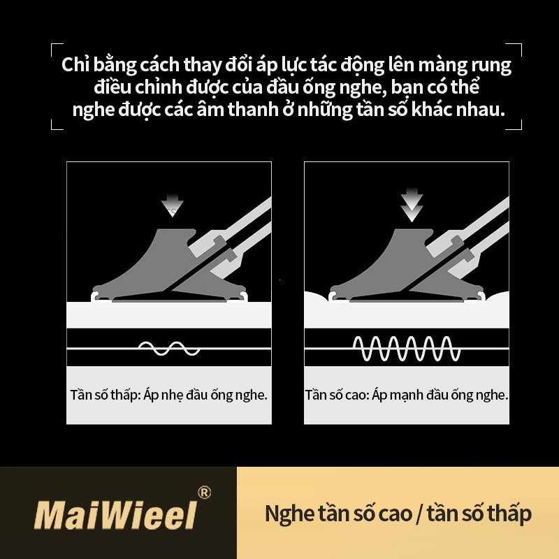 Ống Nghe Y Tế MaiWieel U7Pro Một Đầu Siêu Nhạy Siêu Nhẹ Tim Mạch Cho Bác Sĩ Y Tá