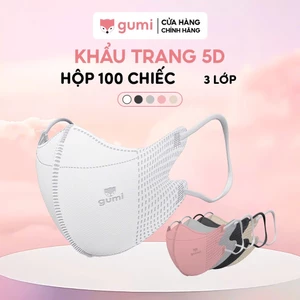 Khẩu trang 5D Gumi 3 lớp mask kháng khuẩn lọc bụi PM 2.5