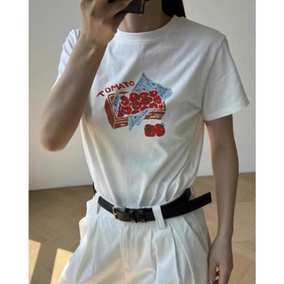 Áo Baby Tee In Hình Khay Cà Chua Tomato Xinh Xắn, Chất Liệu Cotton Mềm Mại Thấm Hút Mồ Hôi
