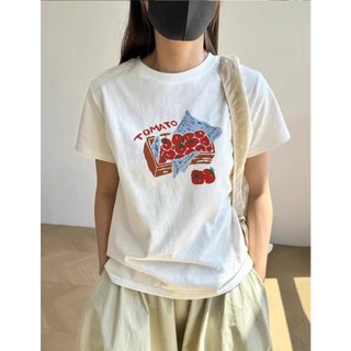 Áo Baby Tee In Hình Khay Cà Chua Tomato Xinh Xắn, Chất Liệu Cotton Mềm Mại Thấm Hút Mồ Hôi