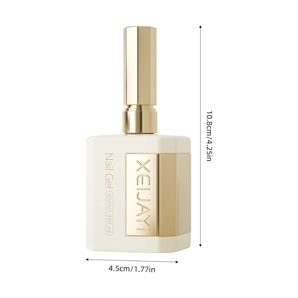 XEIJAYI 40ml -Sơn gel móng tay màu xám nhạt đơn giản, dung tích lớn, thích hợp cho việc tự làm móng.