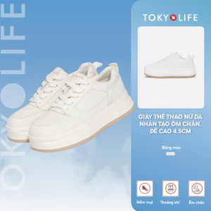 Giày thể thao nữ TOKYOLIFE êm chân thoáng khí đế cao 4.5cm dễ phối cho mọi dịp 40004373/40005443
