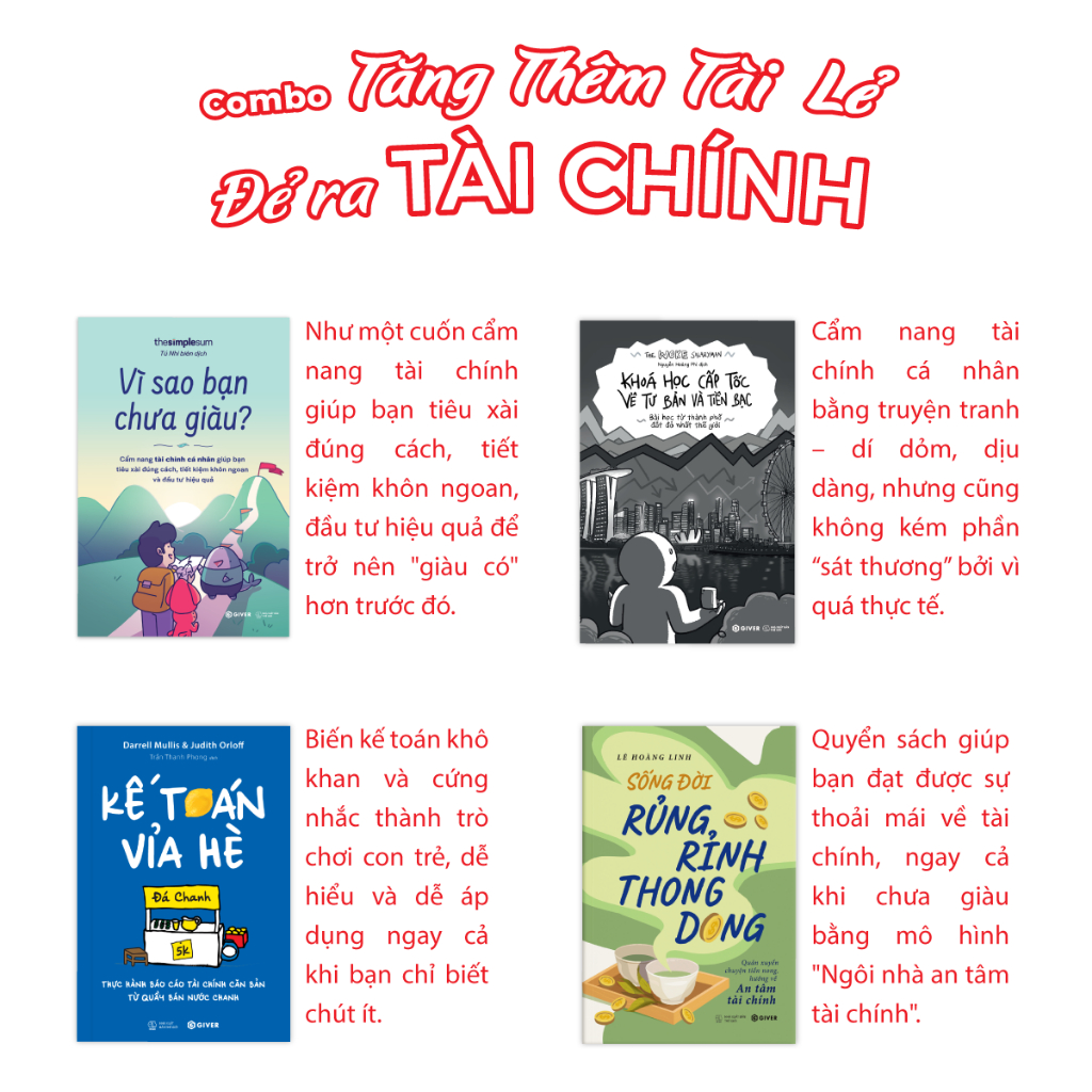 Sách - Combo Tăng Thêm Tài Lẻ Đẻ Ra Tài Chính