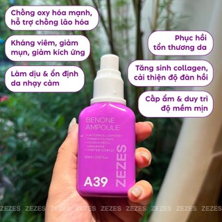 Tinh Chất Keo Ong  ZEZES A39 11 Peptide - Trẻ Hóa, Trắng Da Chống Lão Hóa Hàn Quốc 60ml MP1299