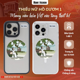 Ốp Lưng Điện Thoại Han icase Cho iPhone 12/13/14/15/16/17 Chống Sốc, Ố Vàng Thiếu Nữ Bên Hồ Gươm 1