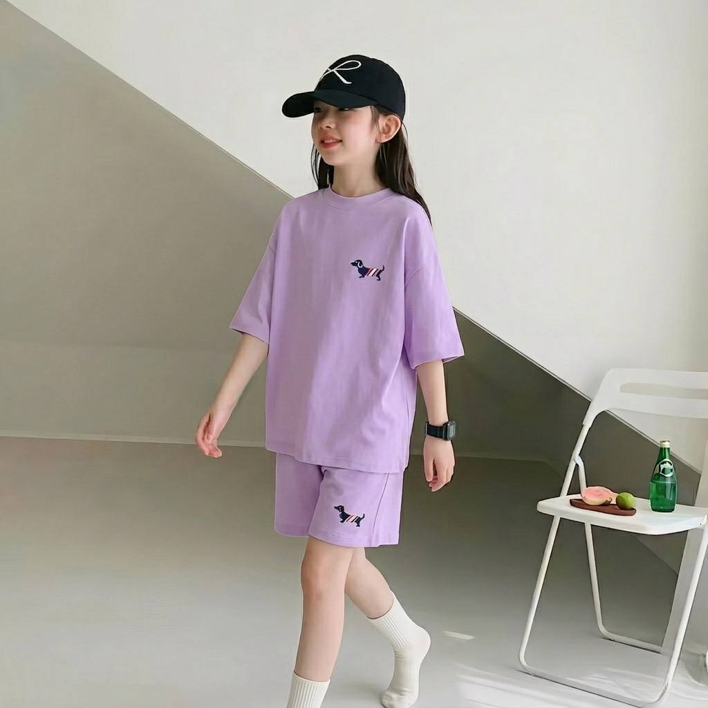 Set cotton in cún cho bé gái size đại BEESHOP H26049