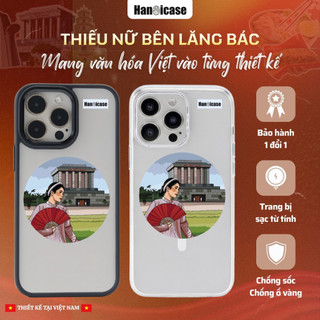 Ốp Lưng Điện Thoại Han icase Cho iPhone 12/13/14/15/16/17 Chống Sốc, Ố Vàng Thiếu Nữ Bên Lăng Bác