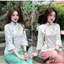 Set đồ lam, set pháp phục áo tay lở thêu xịn chất Phi Tuyết nút bọc kèm quần dài 3 màu
