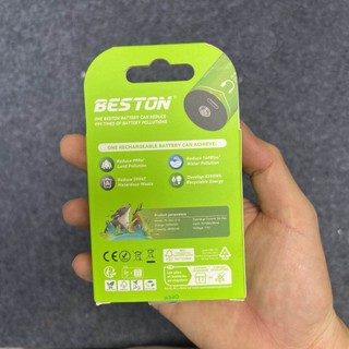 [XANH LÁ] Combo 4 pin sạc AA 2200mWh BESTON P2-02C-AA loại Li-ion 1.5V có cổng sạc typec trực tiếp
