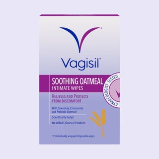 Khăn ướt vệ sinh phụ nữ Vagisil Soothing Oatmeal Intimate Wipes - 1 hộp 12 gói