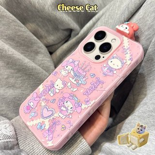 Họa tiết Kitty dễ thương Búp bê Melody nằm trên ốp điện thoại cho iPhone 14 15 16 13 12 11 17 Pro Max Xs Max XR 7 Plus