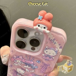 Họa tiết Kitty dễ thương Búp bê Melody nằm trên ốp điện thoại cho iPhone 14 15 16 13 12 11 17 Pro Max Xs Max XR 7 Plus